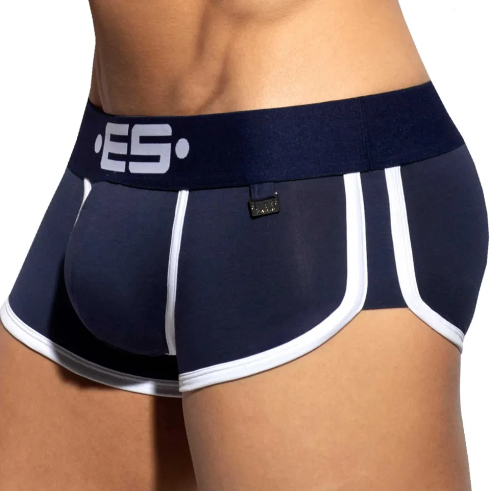 Shorty Double Side Coton Marine - Blanc