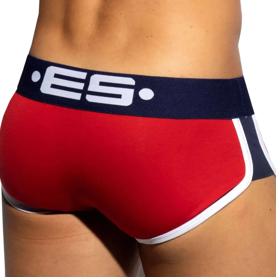 Shorty Double Side Coton Rouge - Marine