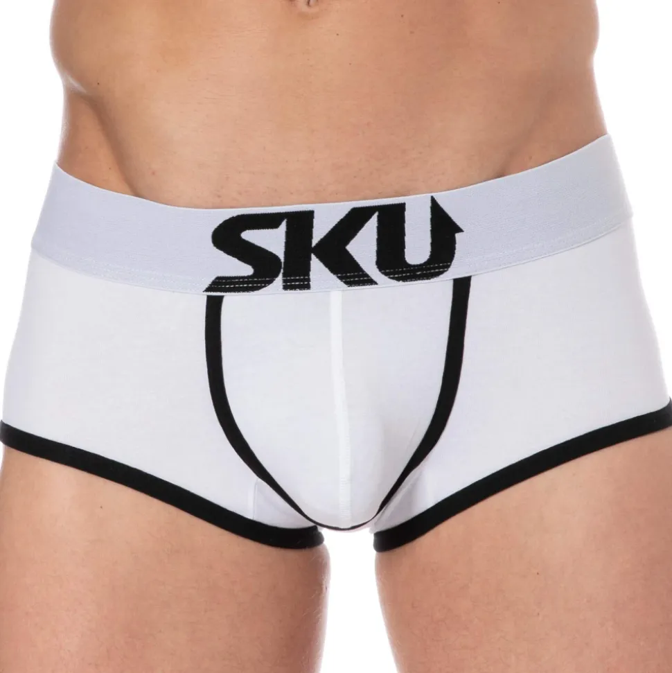 Shorty Logo Coton Blanc