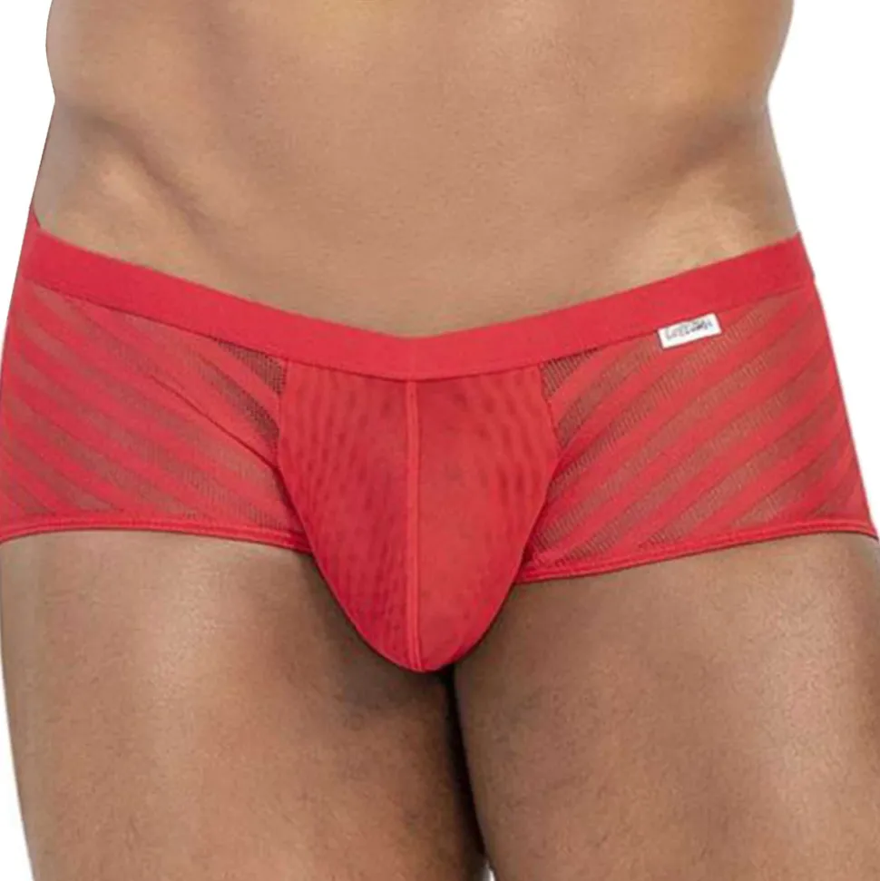 Shorty Résille Rayé Rouge