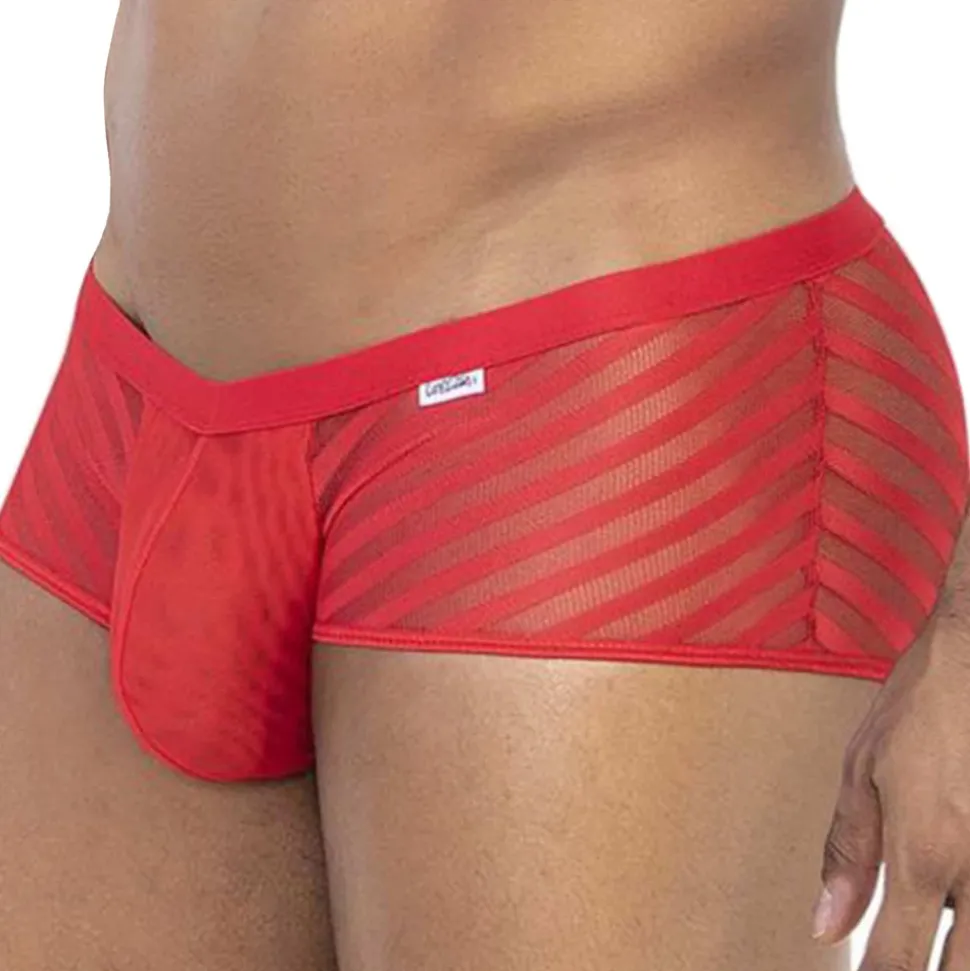 Shorty Résille Rayé Rouge