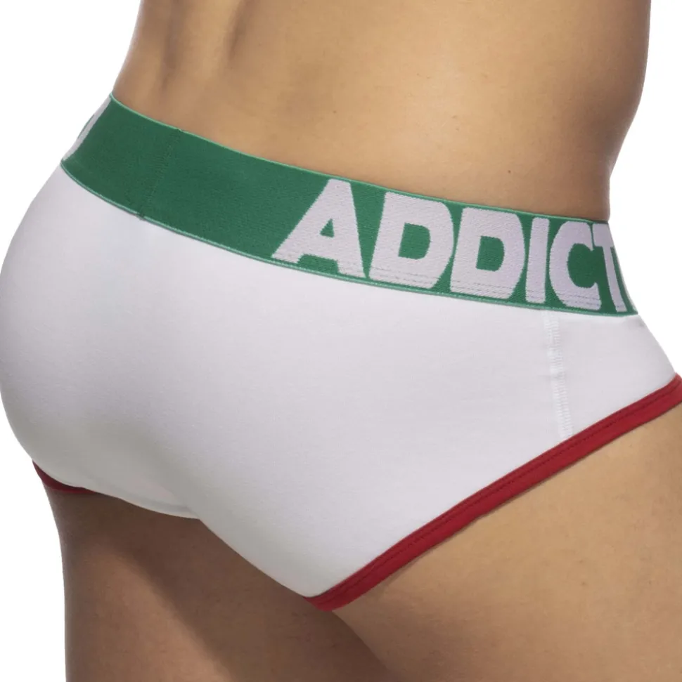 Slip Basic Colors AD Coton Blanc - Vert