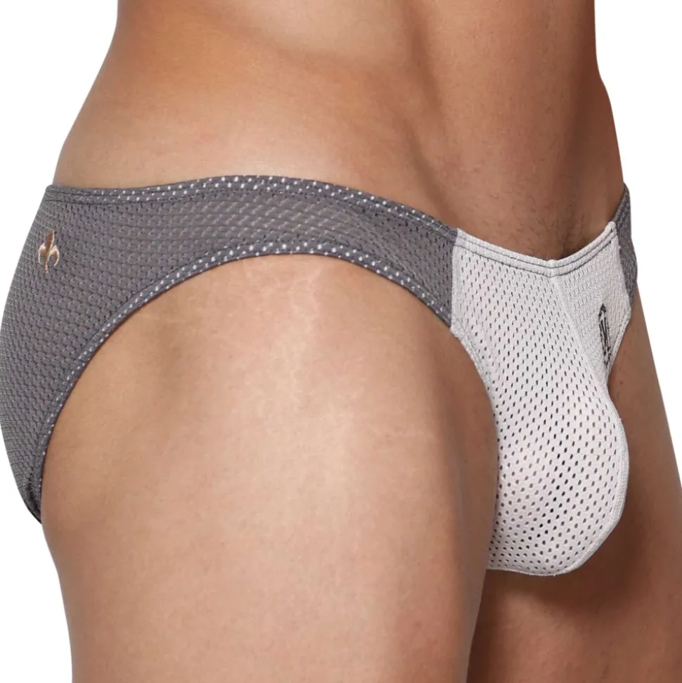 Slip Bikini Tahiti Blanc - Gris