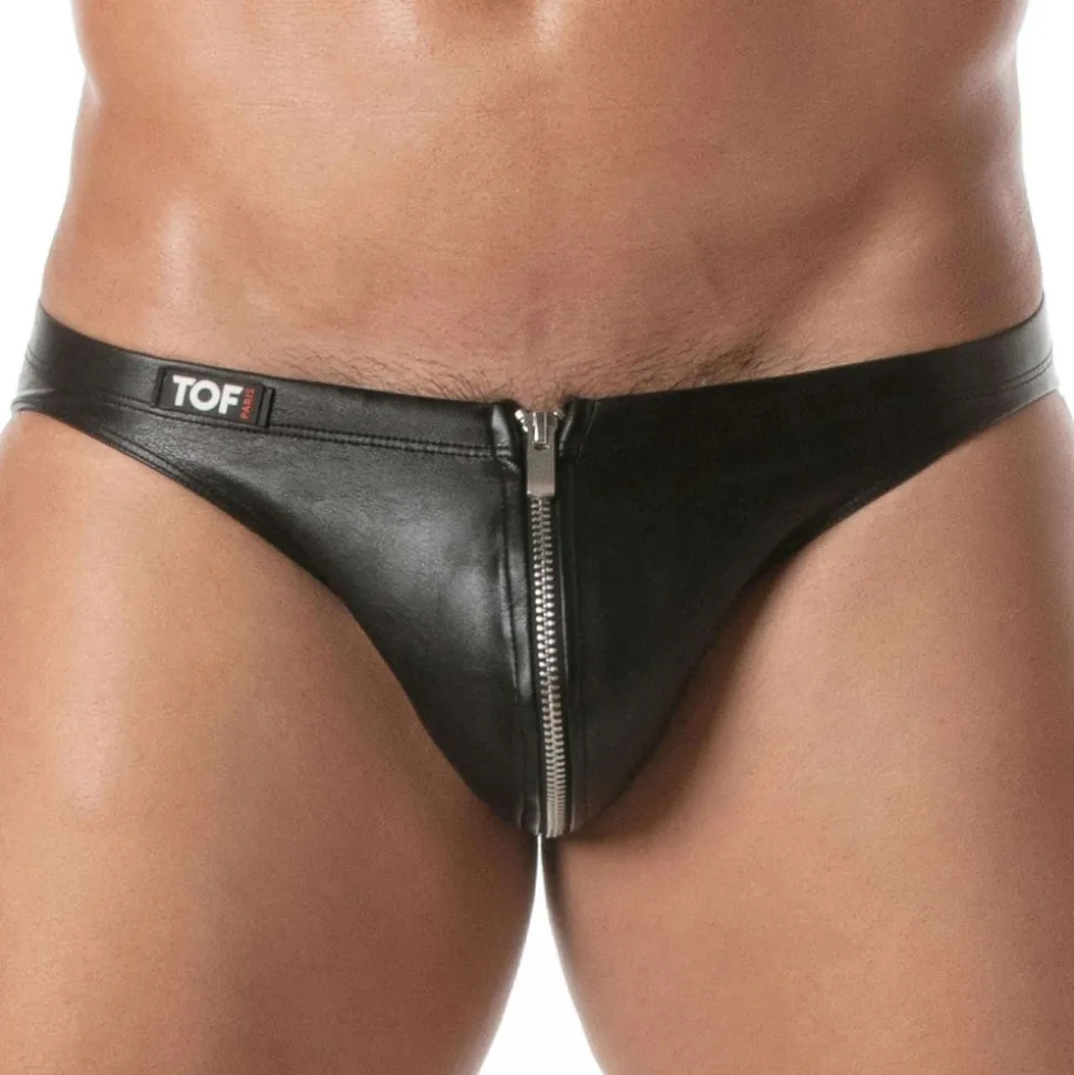 Slip Bikini Zippé Kinky Noir
