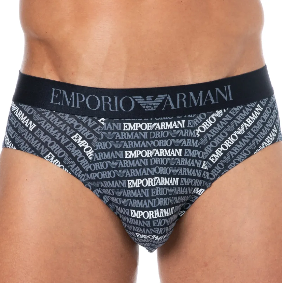 Slip Classic Pattern Mix Coton Marine - Logo