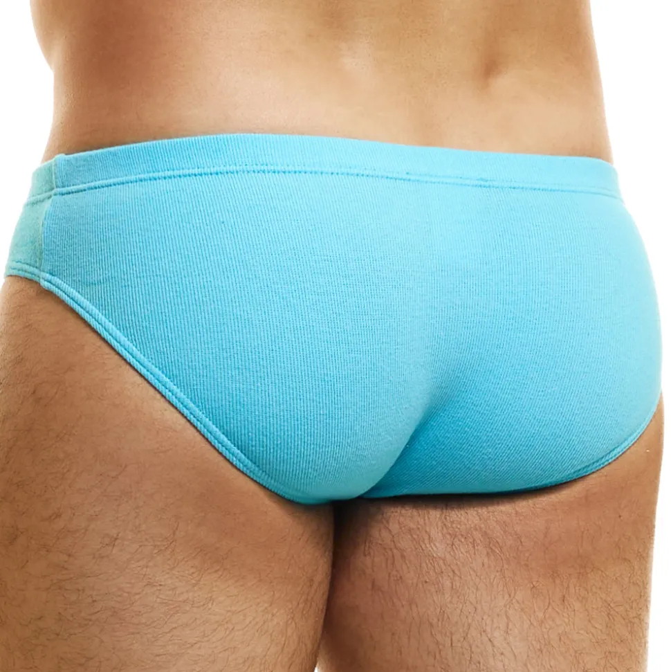 Slip Classique Peace Coton Bleu Turquoise