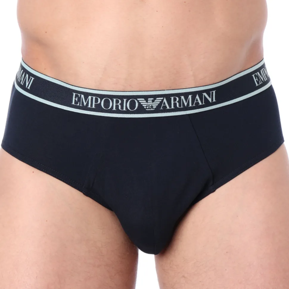 Slip Core Logoband Coton Marine - Bleu Ciel