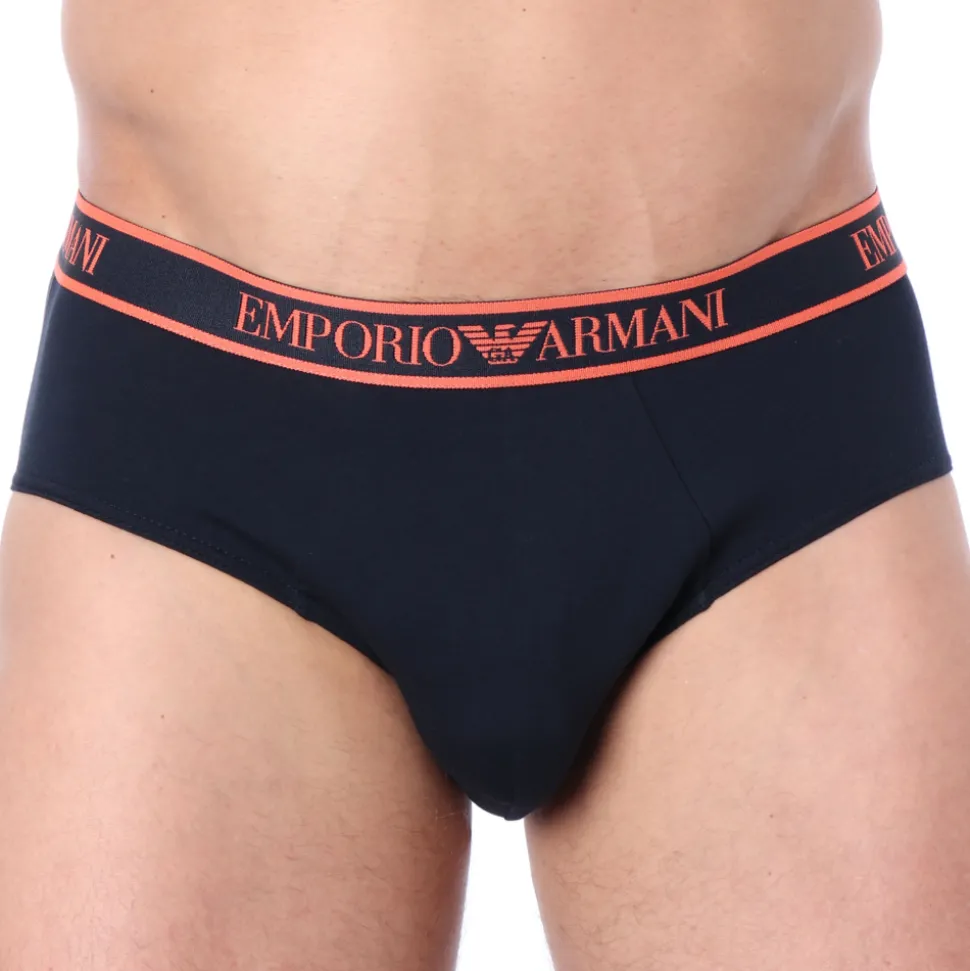 Slip Core Logoband Coton Marine - Orange