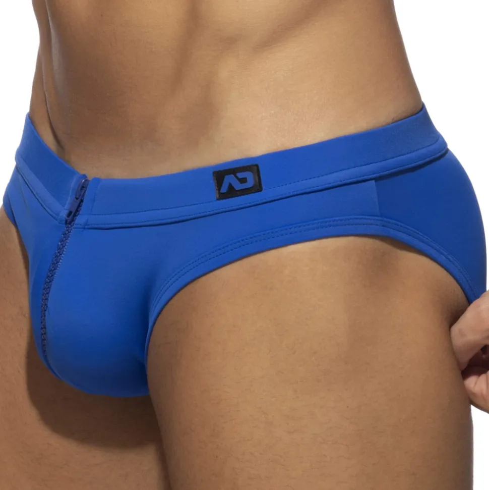 Slip de Bain Allover Zip Bleu Roi