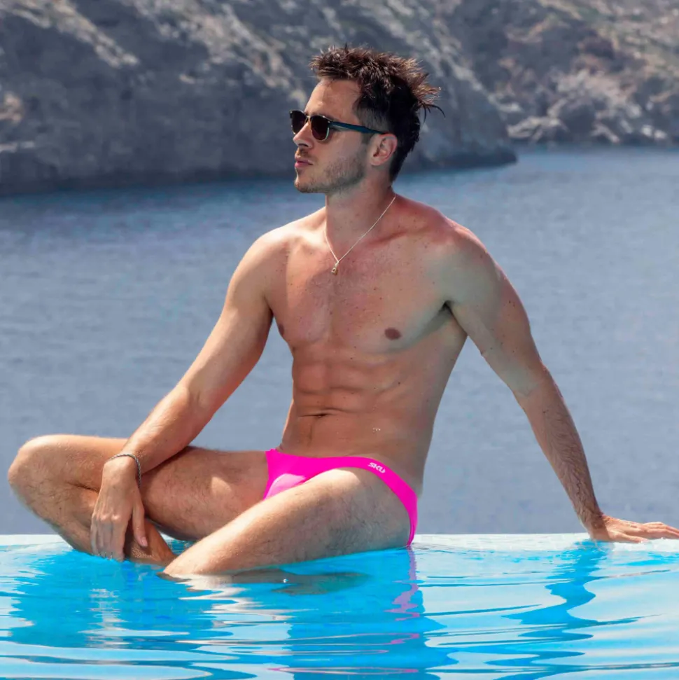 Slip de Bain Bikini Rose Fluo