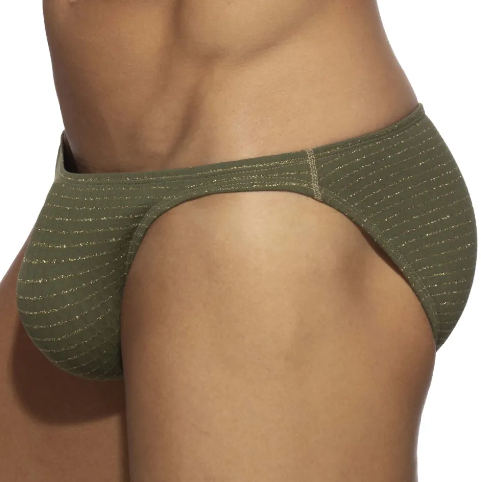 Slip de Bain Bikini Réversible Régal Kaki