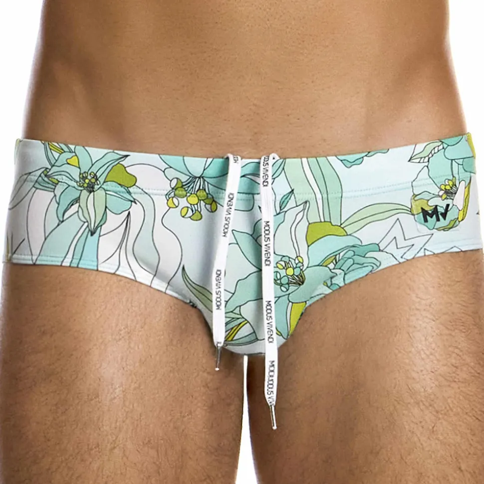 Slip de Bain Classic Art Nouveau Menthe