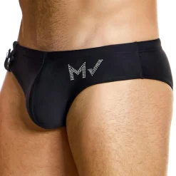 Slip de Bain Classic Diamonds Noir