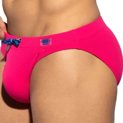 Slip de Bain Piqué Fuchsia