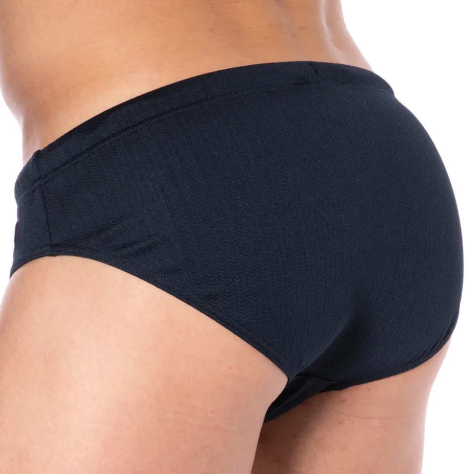 Slip de Bain Satin Label Marine
