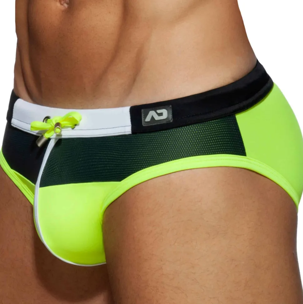 Slip de Bain Spike Noir - Citron Vert