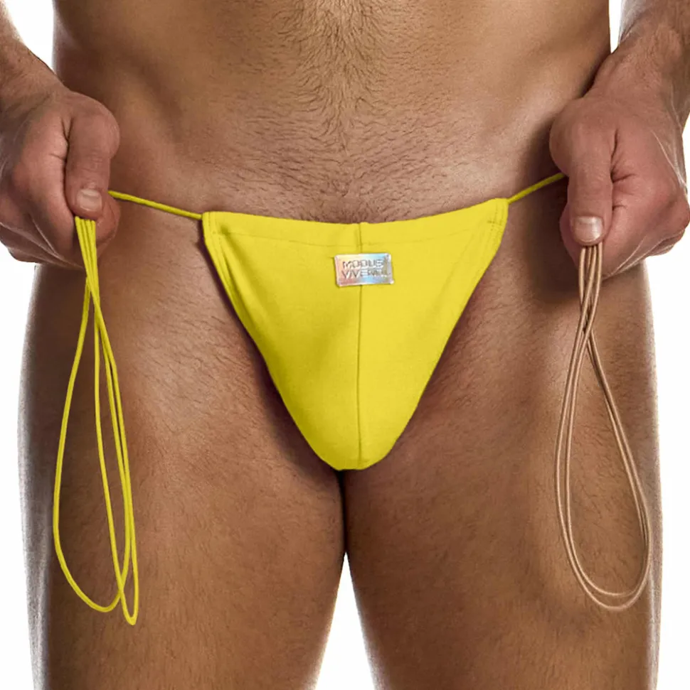 Slip de Bain Tanga Chameleon Citron