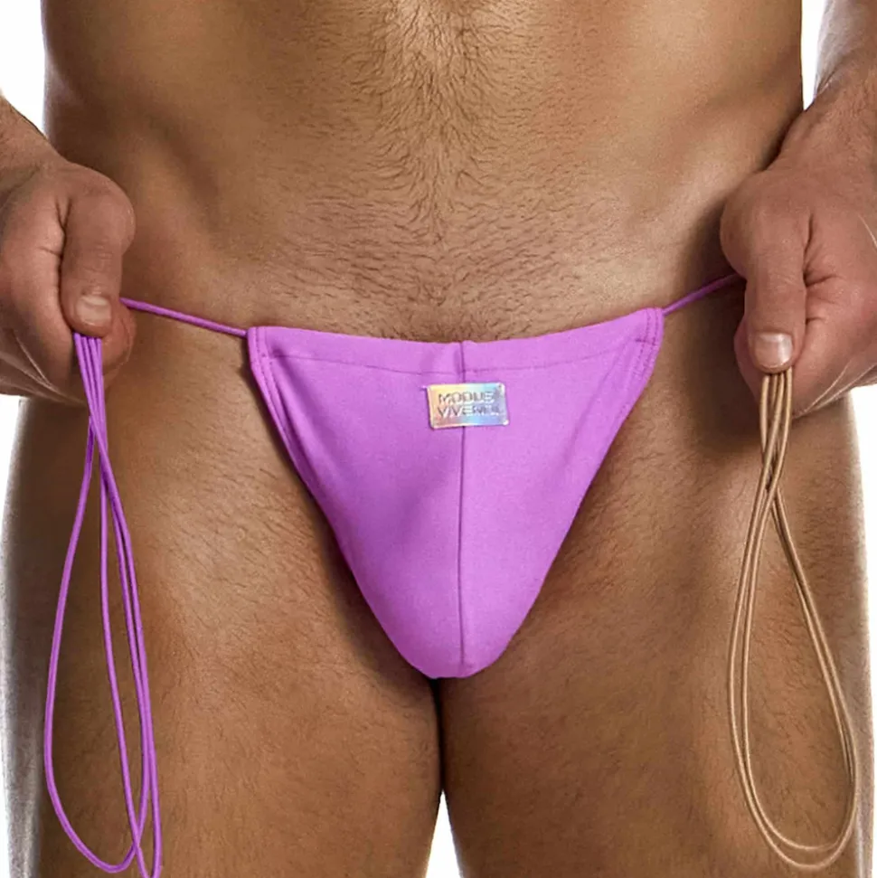 Slip de Bain Tanga Chameleon Lavande
