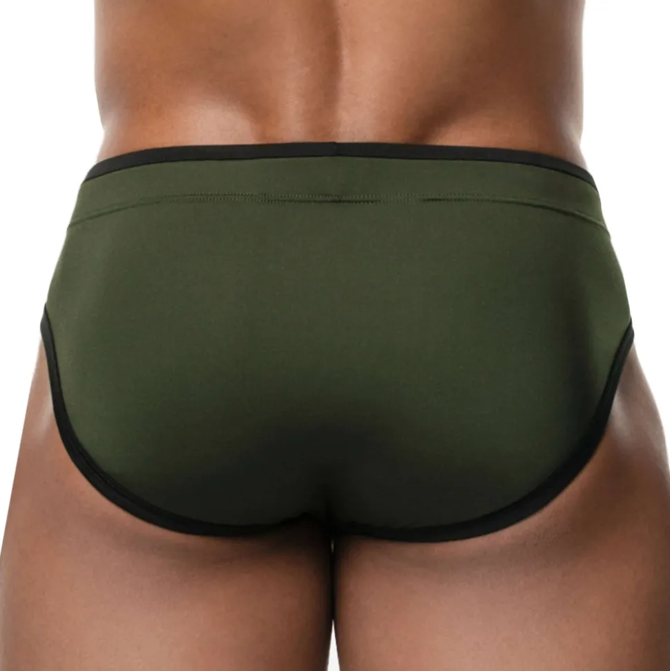 Slip de Bain Tropic Water Kaki