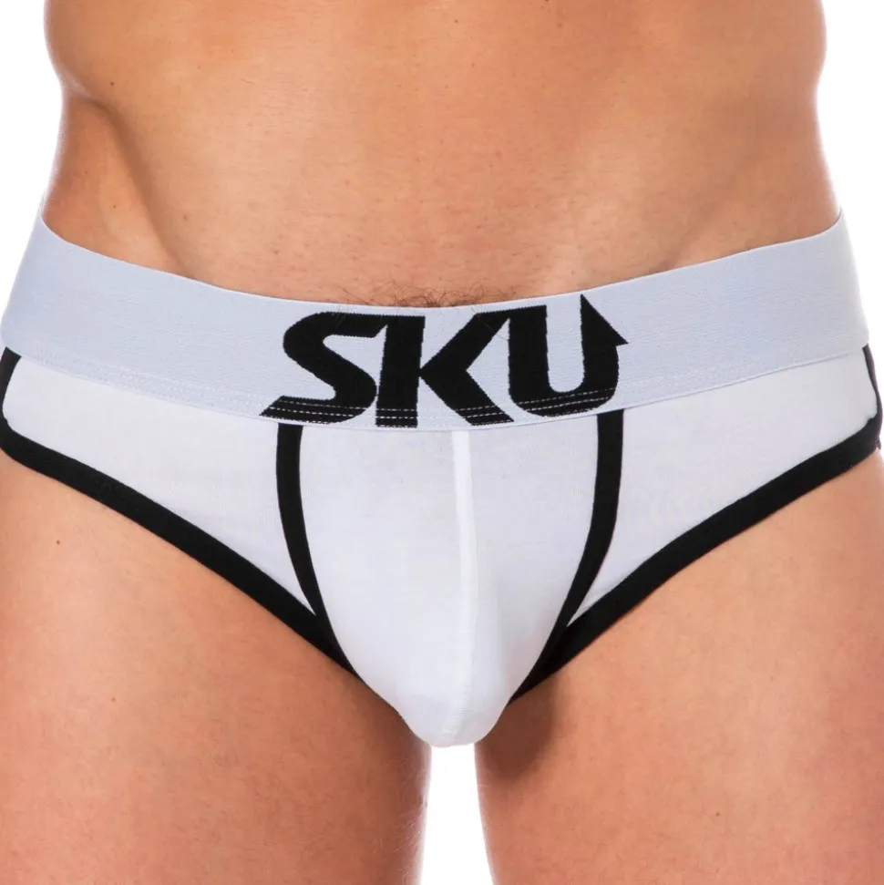 Slip Logo Coton Blanc