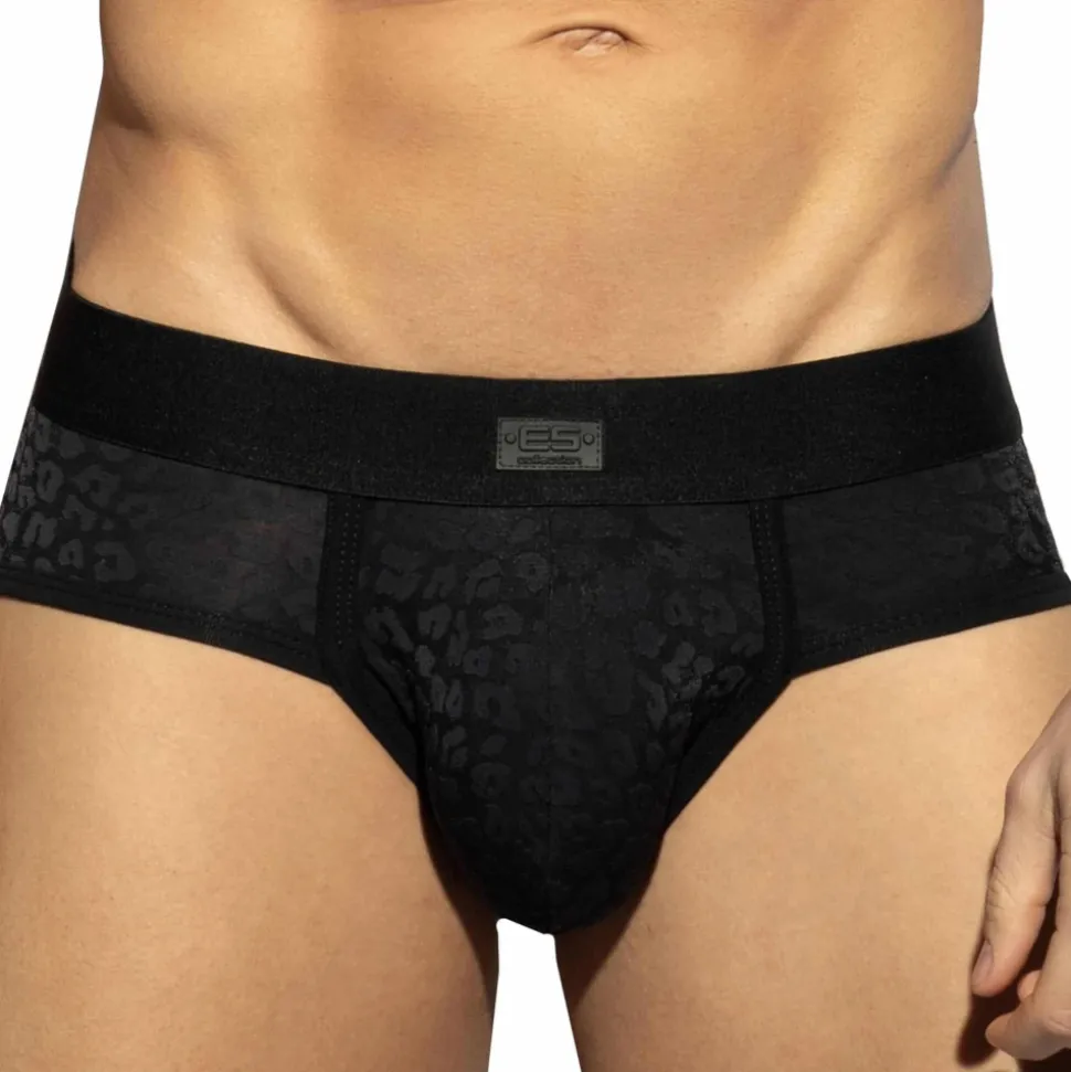 Slip Léopard Noir