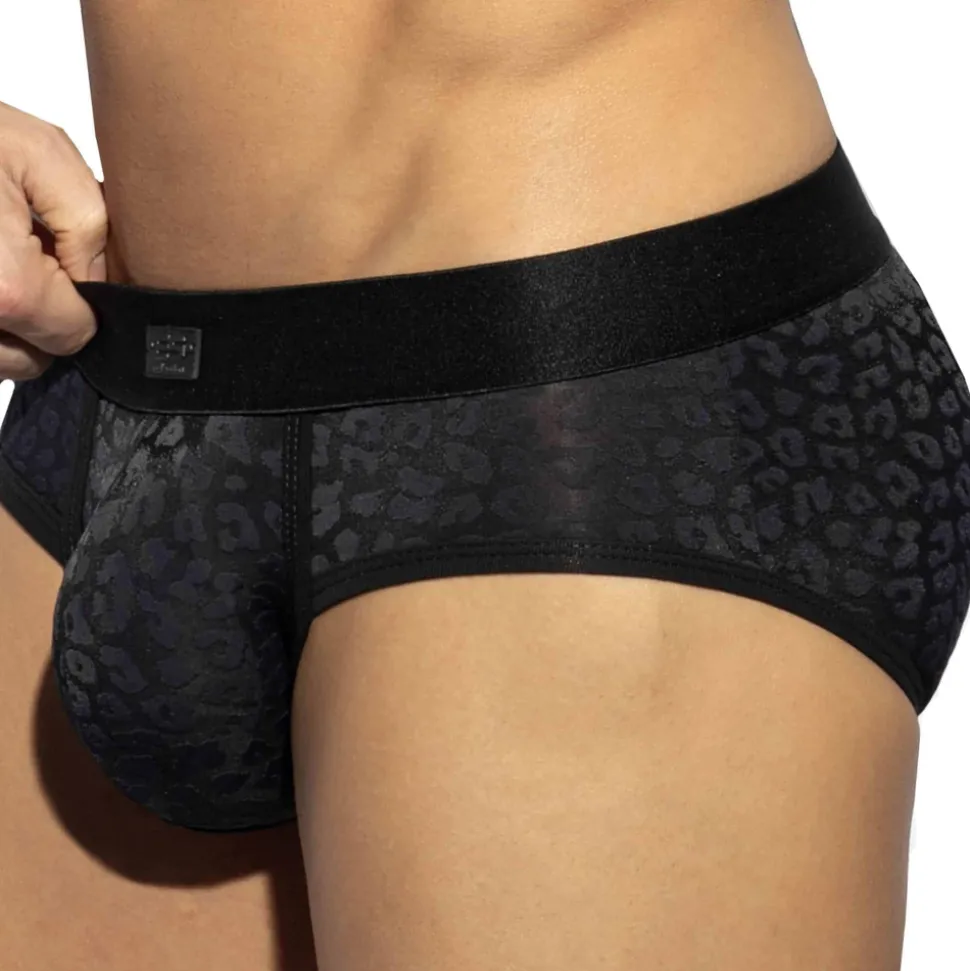 Slip Léopard Noir