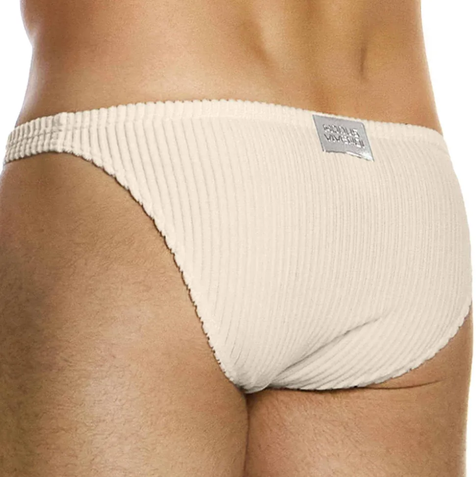 Slip Low Cut Corduroy Blanc Cassé