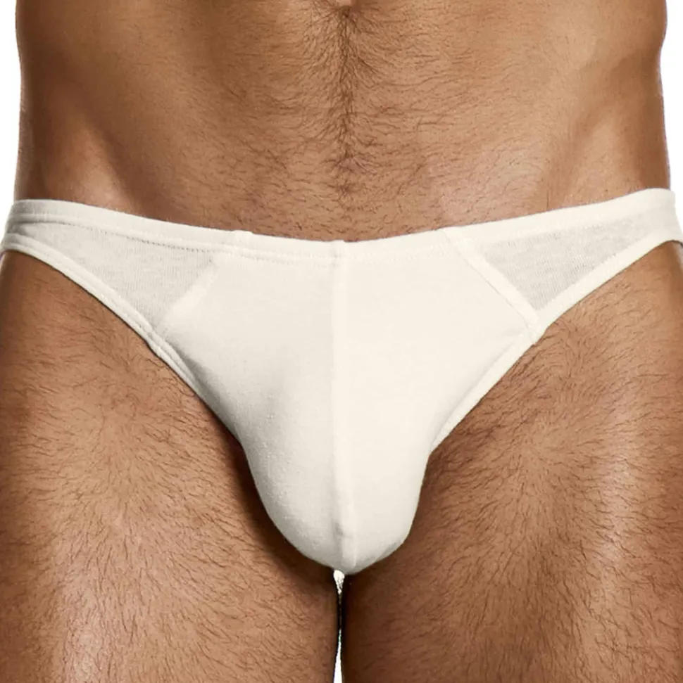Slip Low Cut en Lin Blanc Cassé