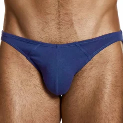 Slip Low Cut en Lin Bleu Marine