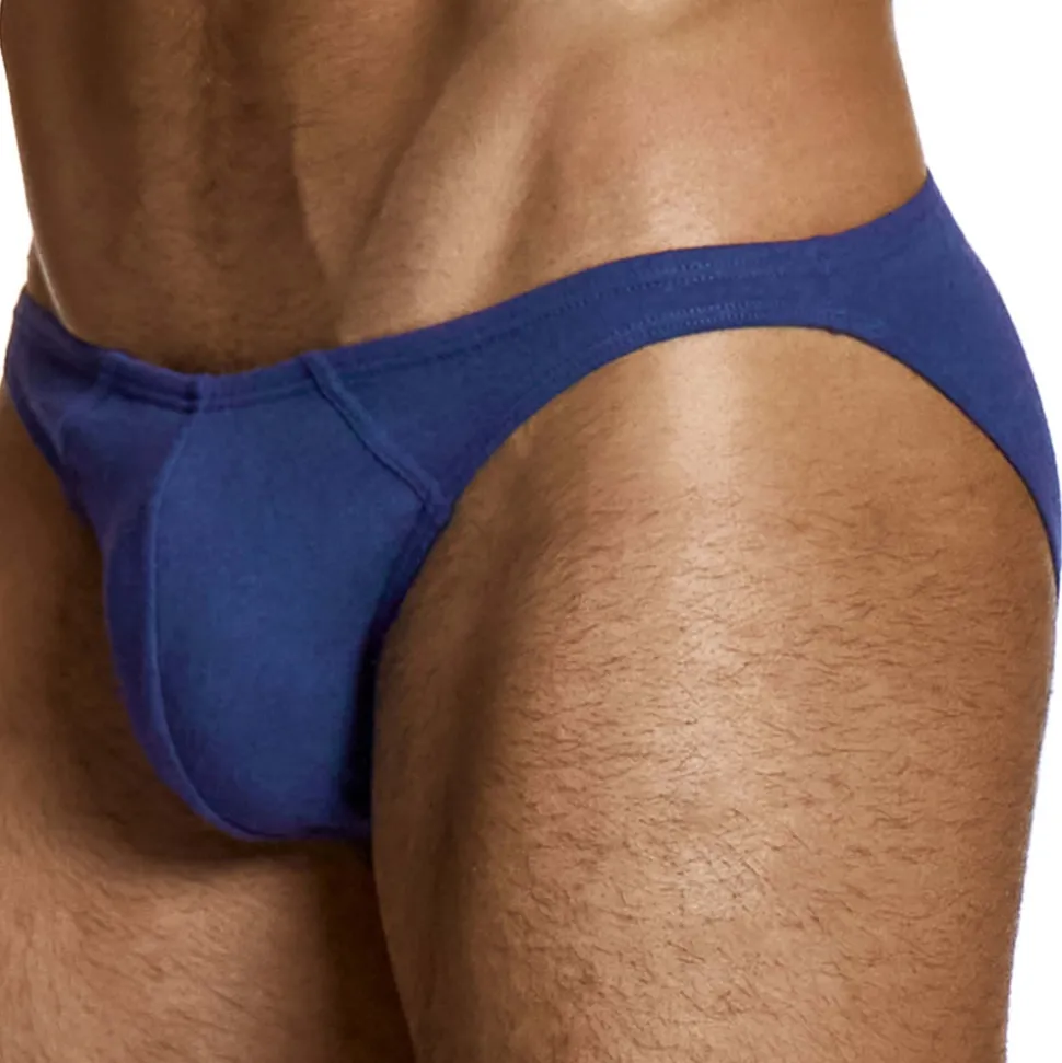 Slip Low Cut en Lin Bleu Marine