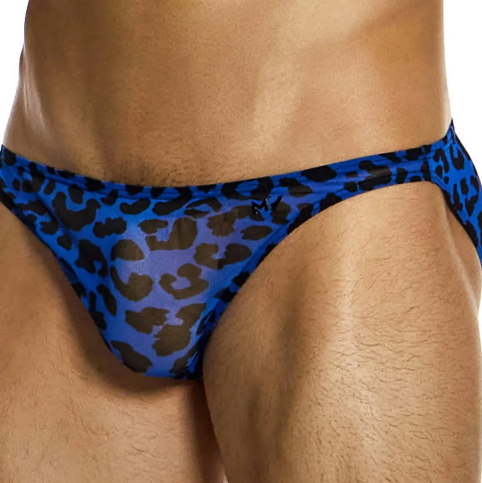 Slip Low Cut Léopard Bleu