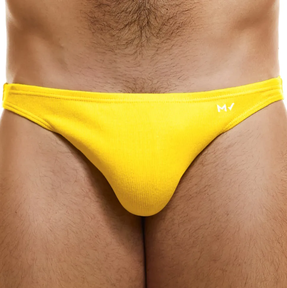 Slip Low Cut Peace Coton Jaune