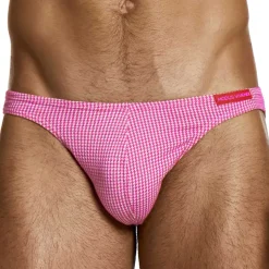 Slip Low Cut Pied de Coq Fuchsia