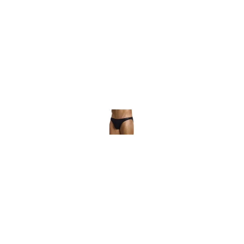 Slip Low Cut Soie Noir