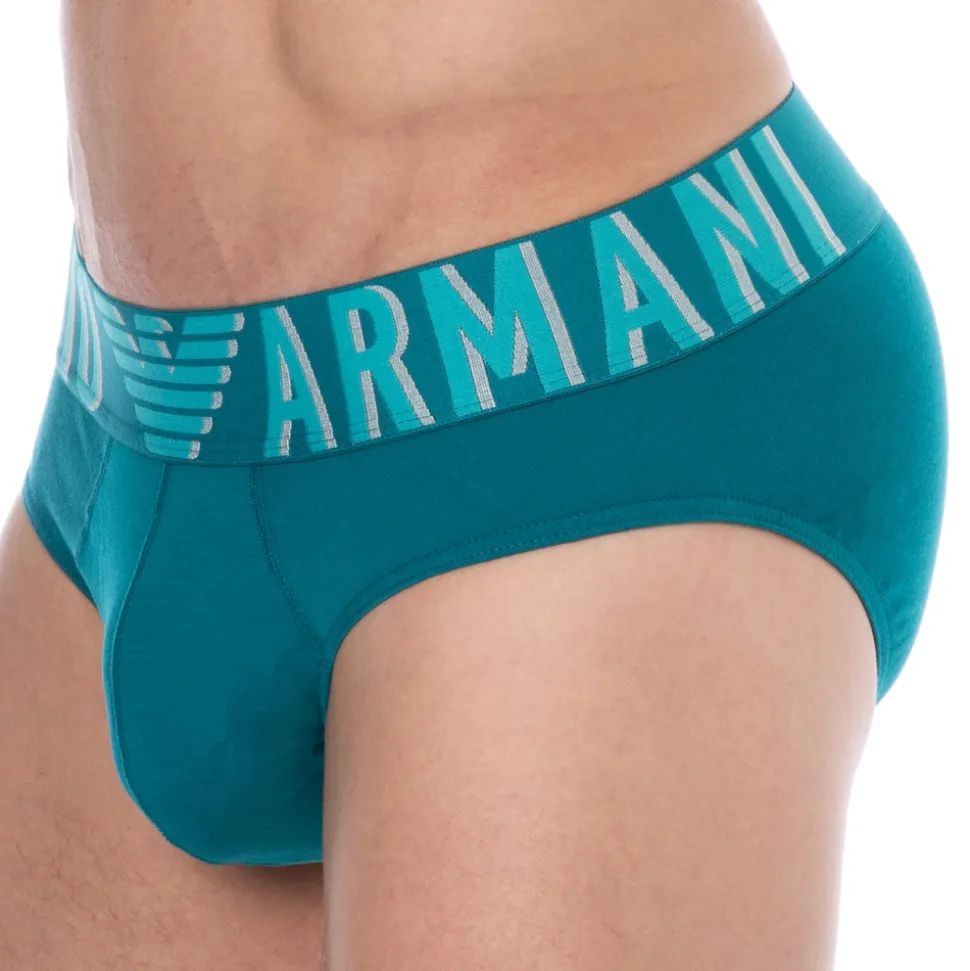 Slip Megalogo Coton Bleu Paon
