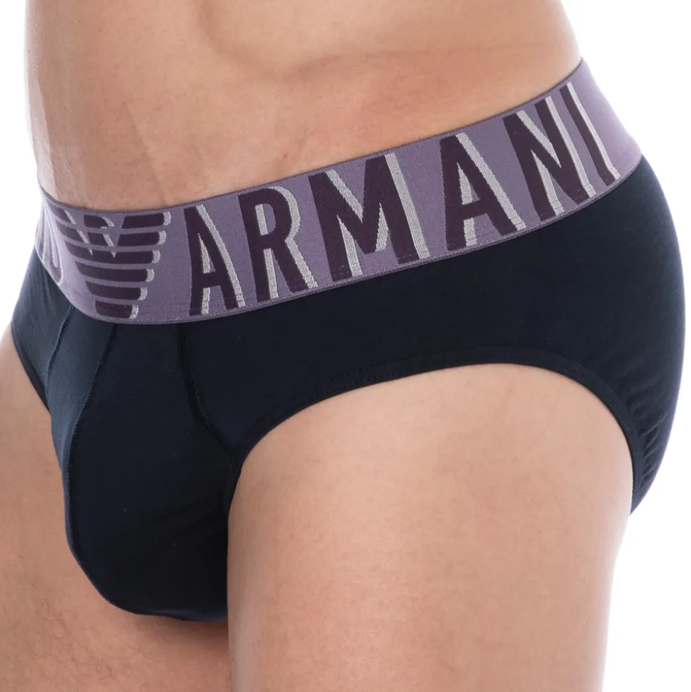 Slip Megalogo Coton Marine