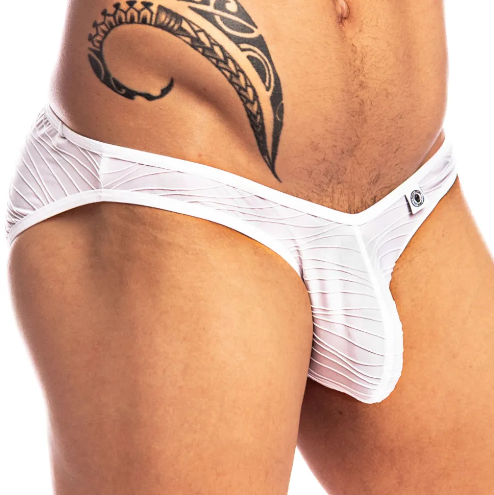 Slip Micro Plissé Blanc