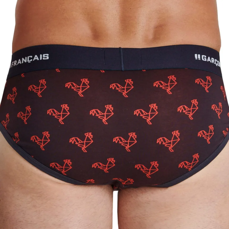 Slip Origami Coq Bleu Marine - Rouge