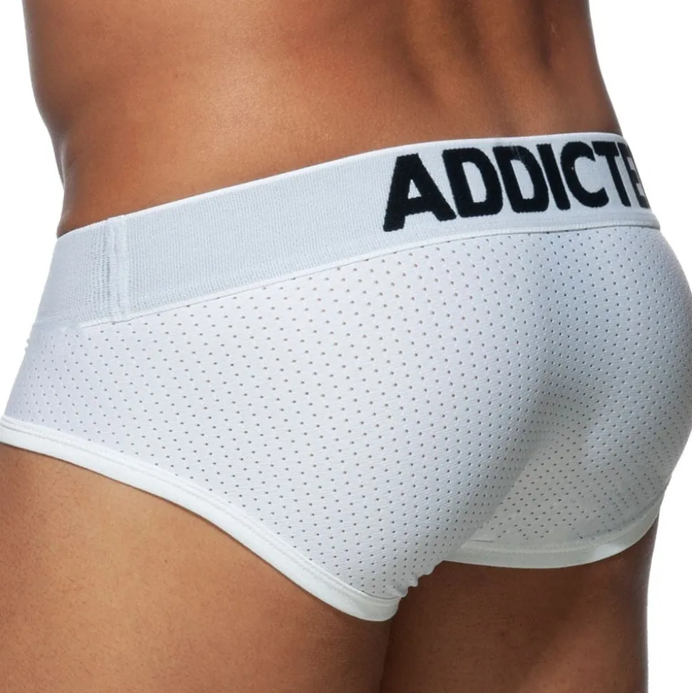 Slip Push Up Mesh Blanc