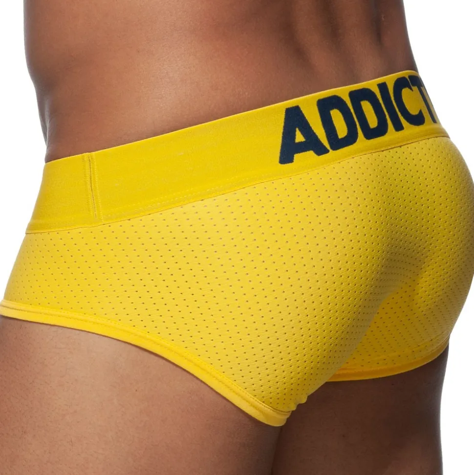 Slip Push Up Mesh Jaune