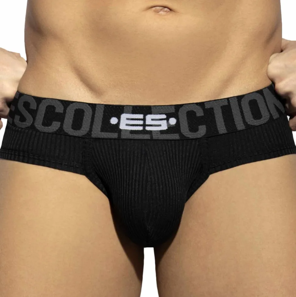 Slip Recycled Rib Noir