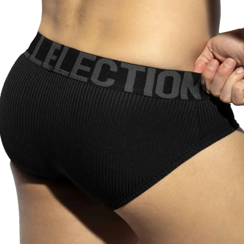 Slip Recycled Rib Noir