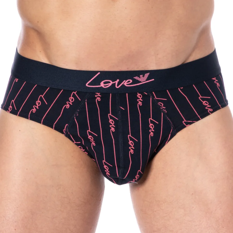 Slip Saint-Valentin Imprimé Bleu Marine