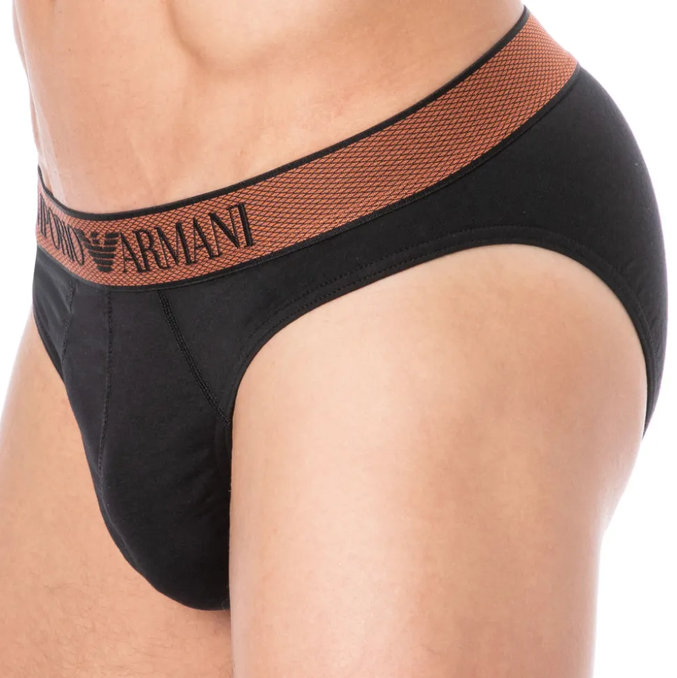 Slip Shiny Logoband Coton Noir