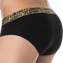 Slip Shiny Logoband Coton Noir