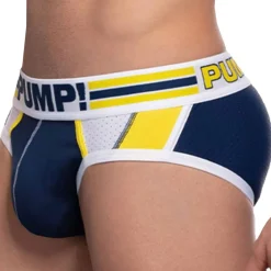 Slip Sportboy Recharge Bleu Marine - Jaune