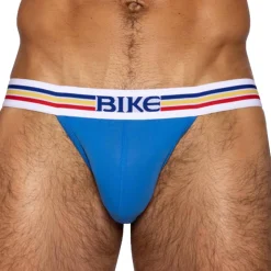 Slip Tanga Coton Bleu Indigo