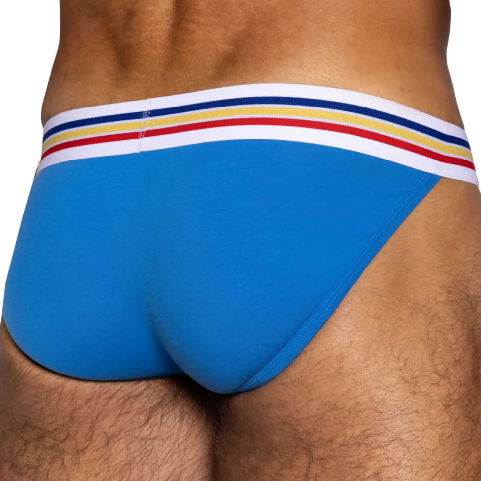 Slip Tanga Coton Bleu Indigo