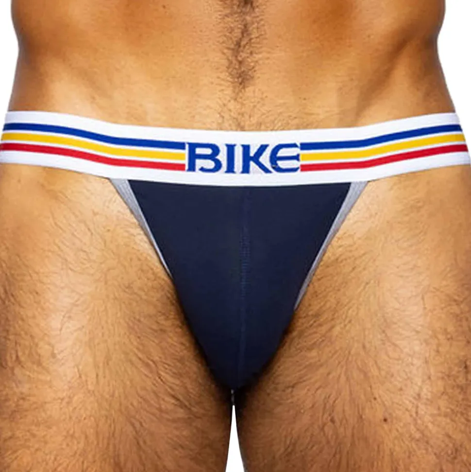 Slip Tanga Coton Bleu Marine