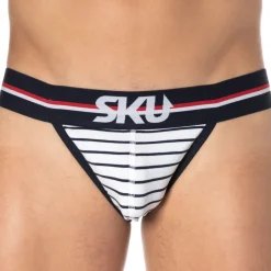Slip Tanga First Coton Marinière